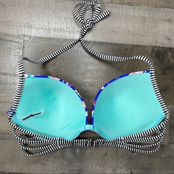NWOT Shade & Shore Multicolored Floral Bikini Top 34D - Picture 5 of 9
